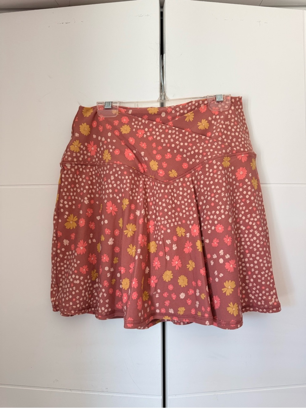 Aerie Offline Real Me Crossover Tennis Skirt in Pink Mauve Floral